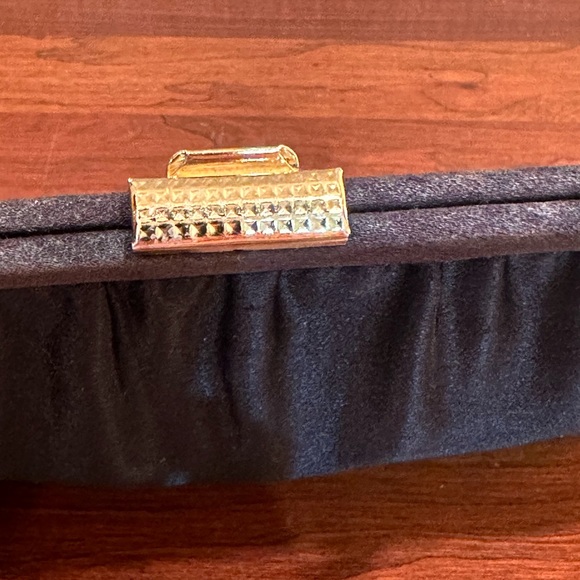 VTG 1960s Black Satin Top Handle Evening Bag by Ande' - Picture 6 of 13